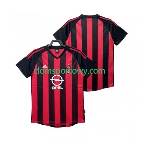 Koszulka AC Milan 2003 Retro Domowe Koszulki Piłkarskie 2002 Krótki Rękaw